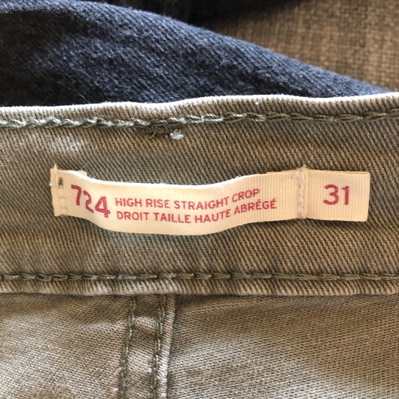 LEVI’s High Rise Utility Straight Crop | 31 green - Picture 5 of 9